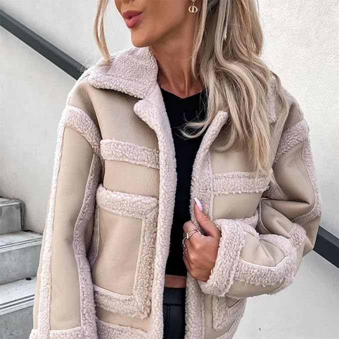 Manteau Luxe à Fourrure Superposée