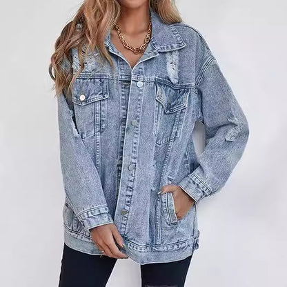 Veste Denim Déchirée