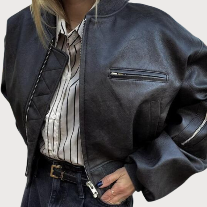 Veste Cuir Bomber