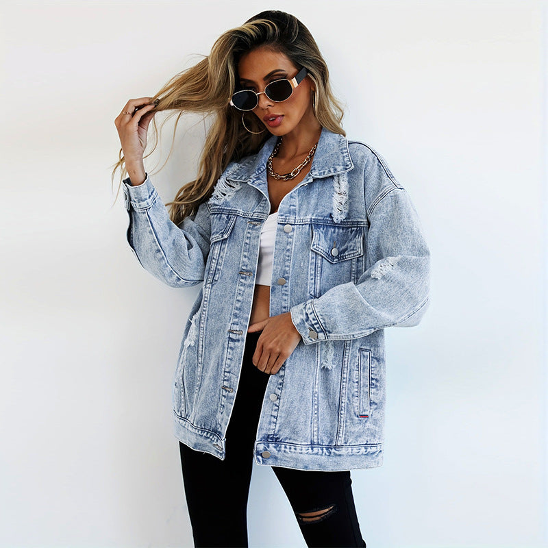 Veste Denim Déchirée